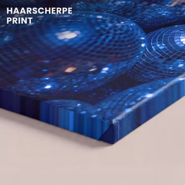 Canvas schilderij - Discobal - Feest - Blauw — 5