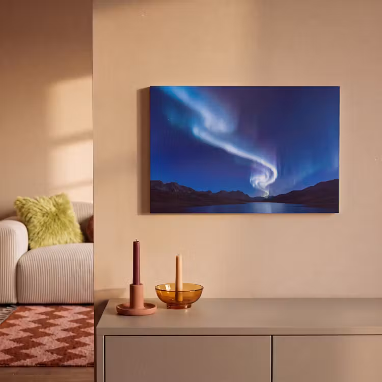Canvas schilderij - Noorderlicht - Bergen - Natuur — 2