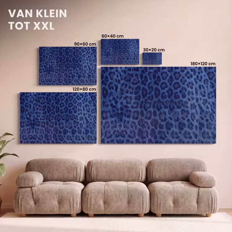 Canvas schilderij - Patroon - Blauw - Abstract — 8