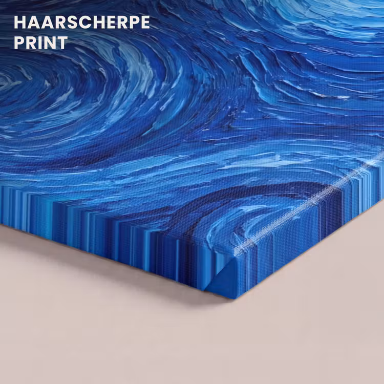 Canvas schilderij - Wervelingen - Blauw - Modern — 5