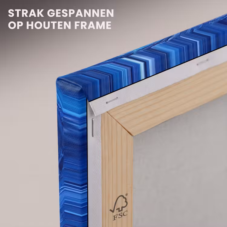 Canvas schilderij - Wervelingen - Blauw - Modern — 7