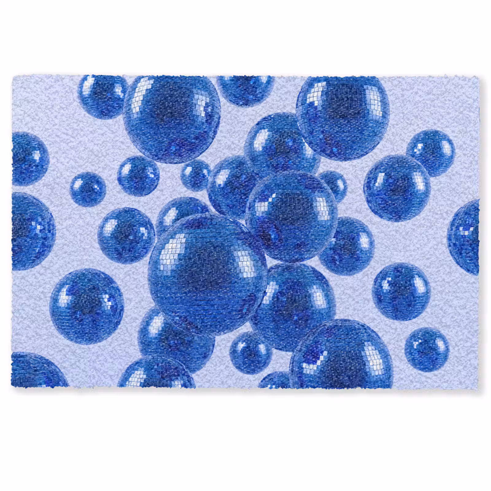 Deurmat - Blauwe disco bal — 1