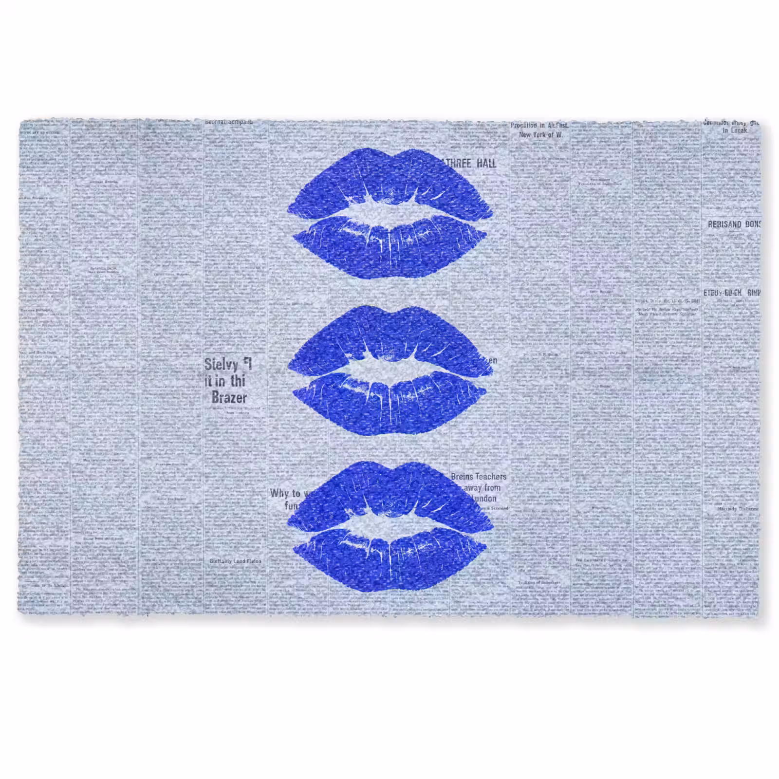 Deurmat - Blauwe lippen krant — 1