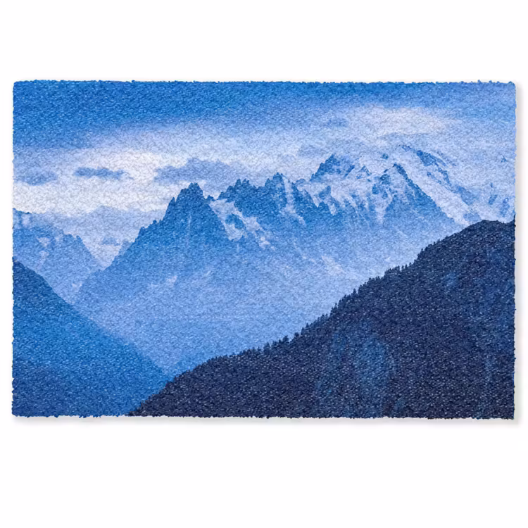 Deurmat - Bergen - Sneeuw - Blauw — 1