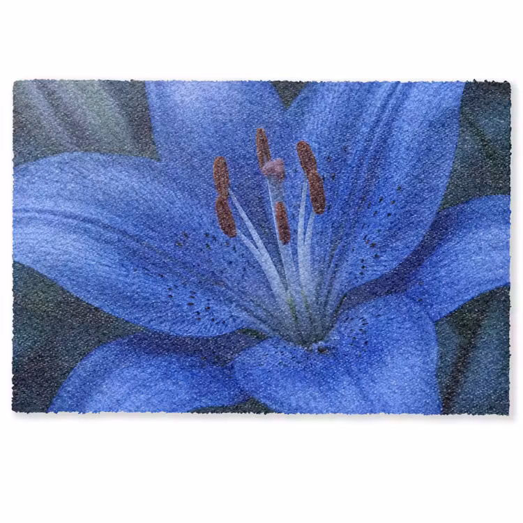 Deurmat - Blauwe bloem - Natuur — 1