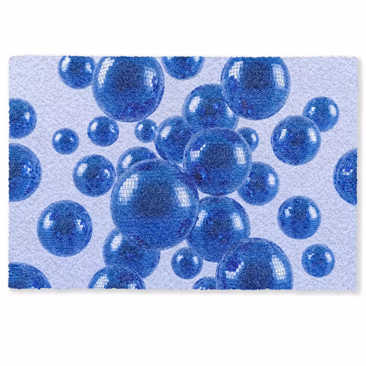Deurmat - Blauwe disco bal — 1