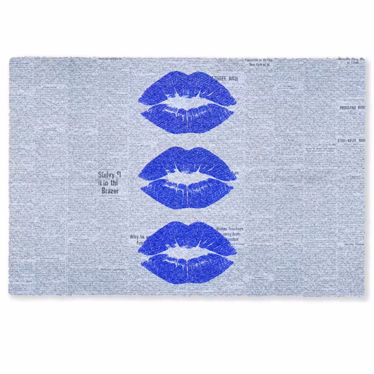 Deurmat - Blauwe lippen krant — 1