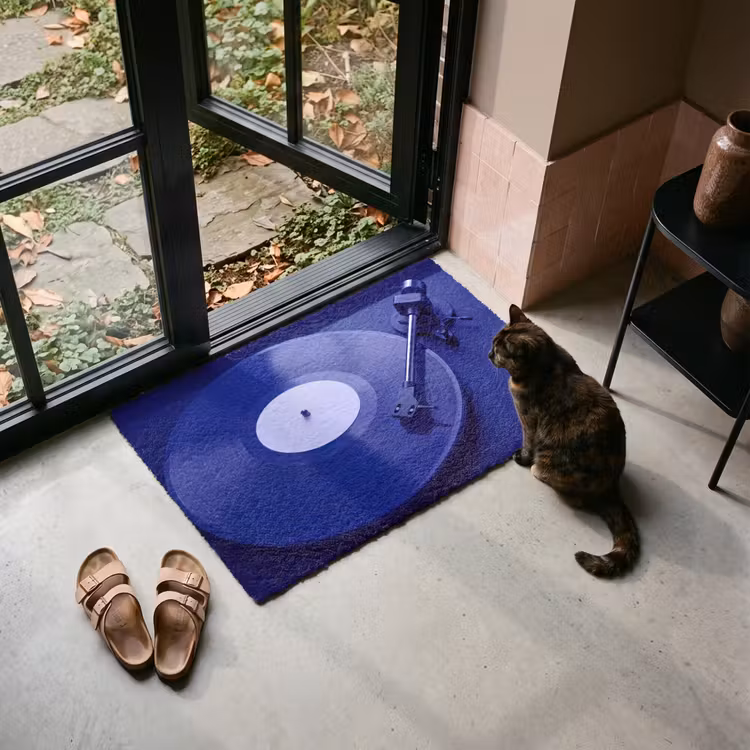 Deurmat - Platenspeler - Vinyl - Blauw — 2