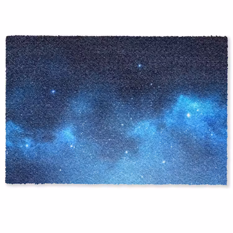 Deurmat - Sterrenhemel - Nevels - Blauw — 1