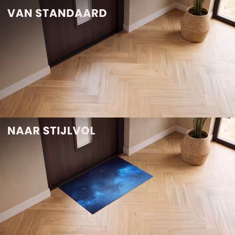 Deurmat - Sterrenhemel - Nevels - Blauw — 3