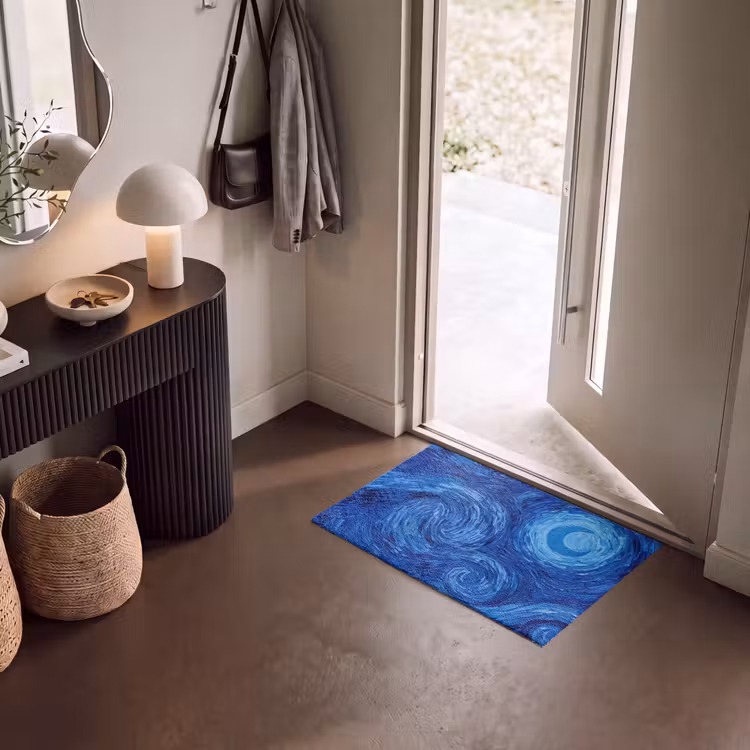 Deurmat - Wervelingen - Blauw - Modern — 8