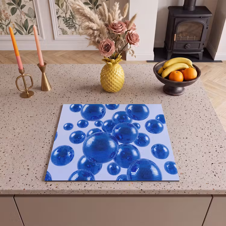 Inductie beschermer - Blauwe disco bal — 2