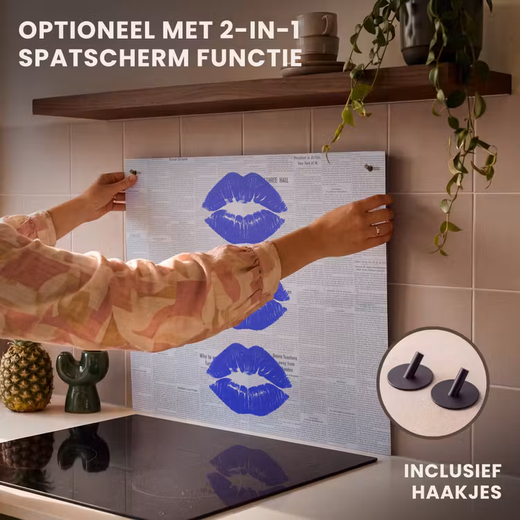 Inductie beschermer - Blauwe lippen krant — 10