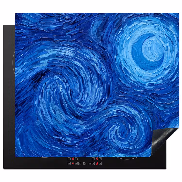 Inductie beschermer - Wervelingen - Blauw - Modern — 1