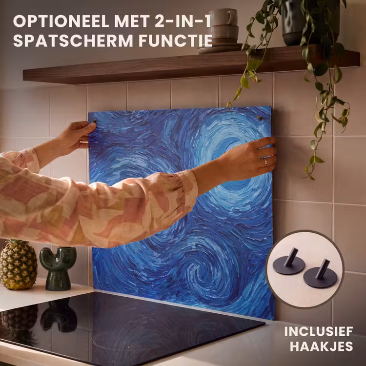 Inductie beschermer - Wervelingen - Blauw - Modern — 10