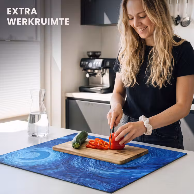 Inductie beschermer - Wervelingen - Blauw - Modern — 4