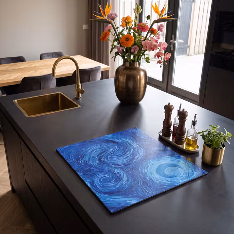 Inductie beschermer - Wervelingen - Blauw - Modern — 5