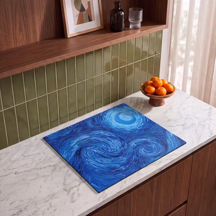 Inductie beschermer - Wervelingen - Blauw - Modern — 8