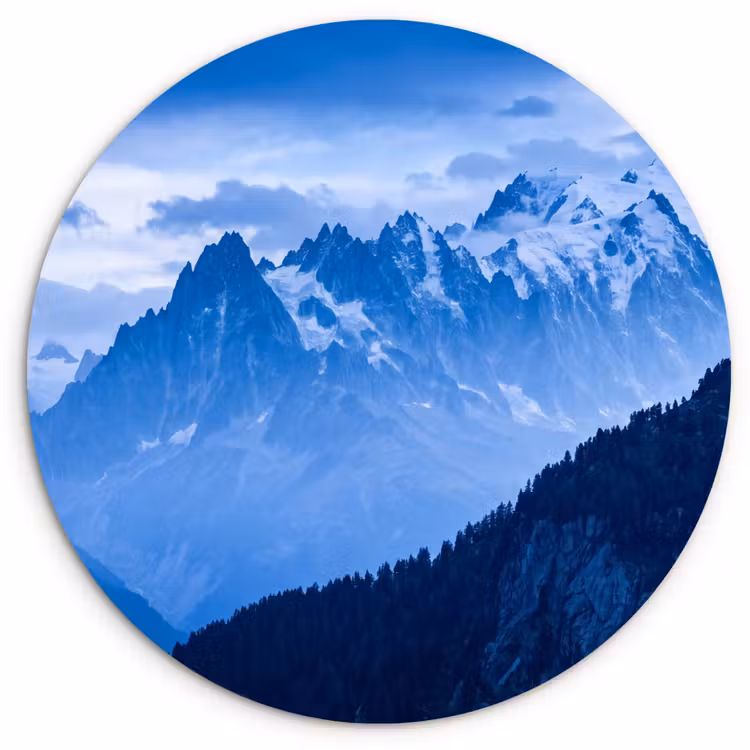 Muurcirkel - Bergen - Sneeuw - Blauw — 1