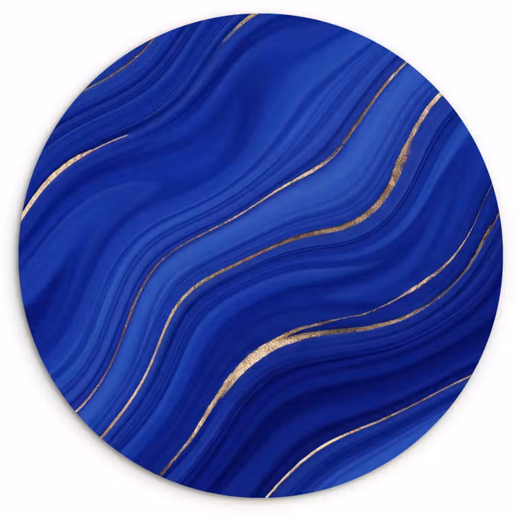 Muurcirkel - Abstract - Lijnen - Blauw — 1