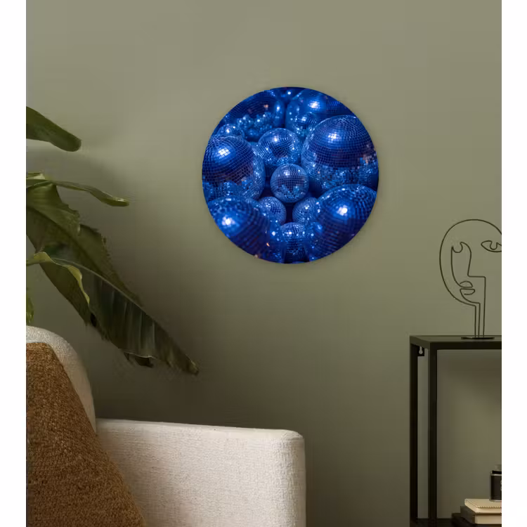 Muurcirkel - Discobal - Feest - Blauw — 3