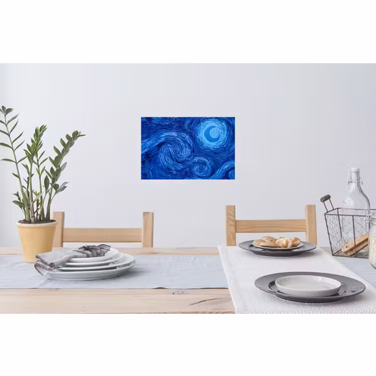 Muursticker - Wervelingen - Blauw - Modern — 3