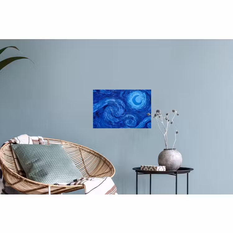 Muursticker - Wervelingen - Blauw - Modern — 4