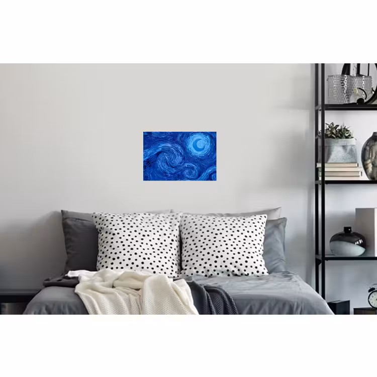 Muursticker - Wervelingen - Blauw - Modern — 5
