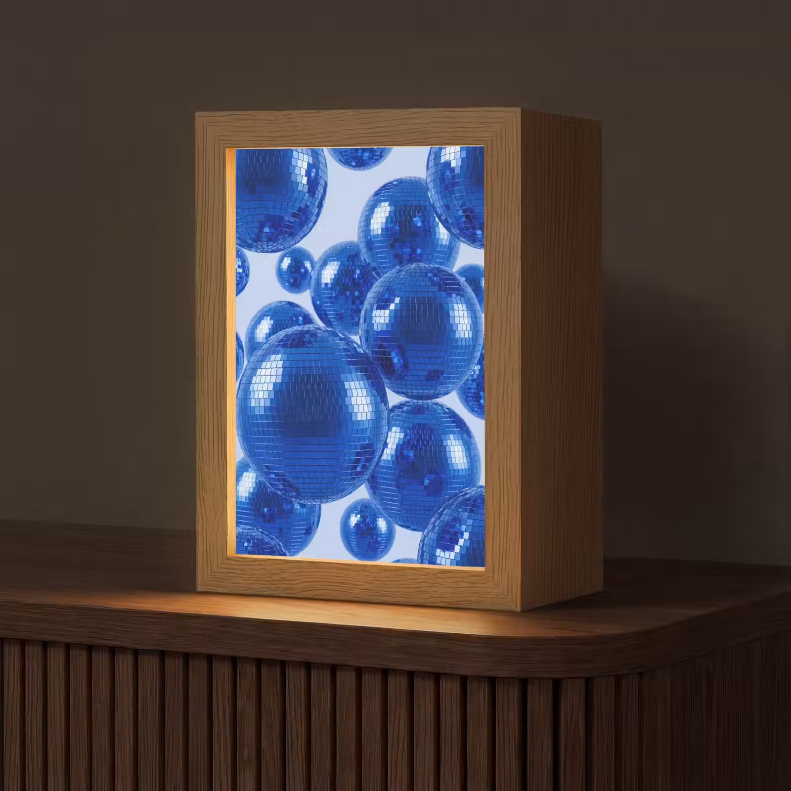 Gepersonaliseerde Lightbox - Blauwe disco bal — 1