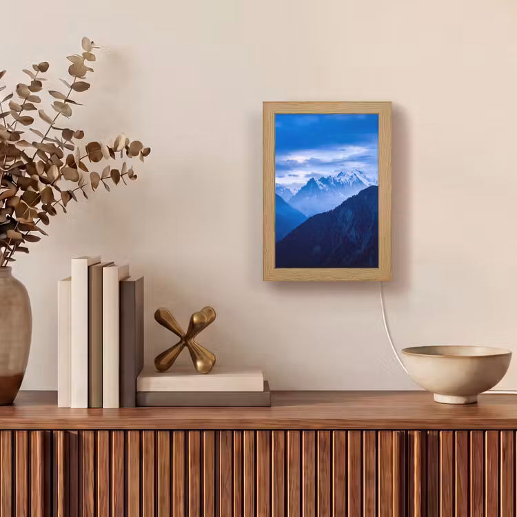 Gepersonaliseerde Lightbox - Bergen - Sneeuw - Blauw — 4