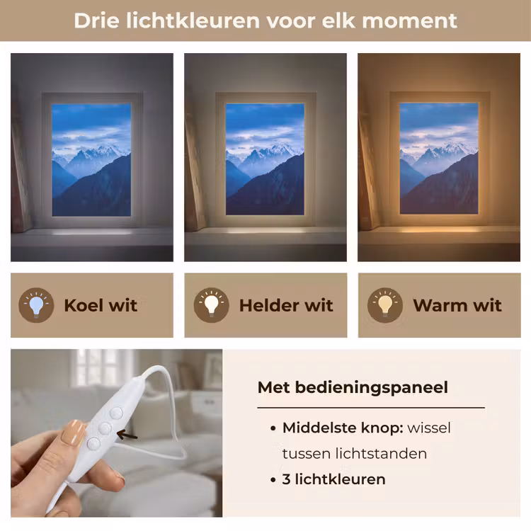 Gepersonaliseerde Lightbox - Bergen - Sneeuw - Blauw — 6