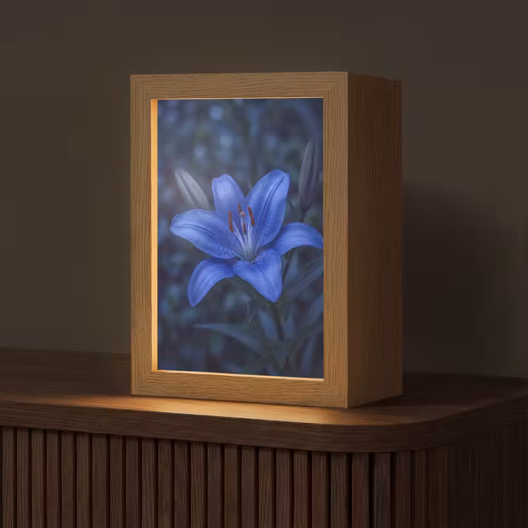 Gepersonaliseerde Lightbox - Blauwe bloem - Natuur — 1