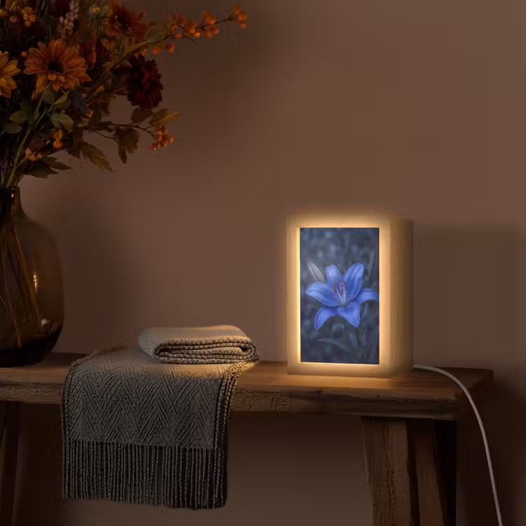 Gepersonaliseerde Lightbox - Blauwe bloem - Natuur — 3