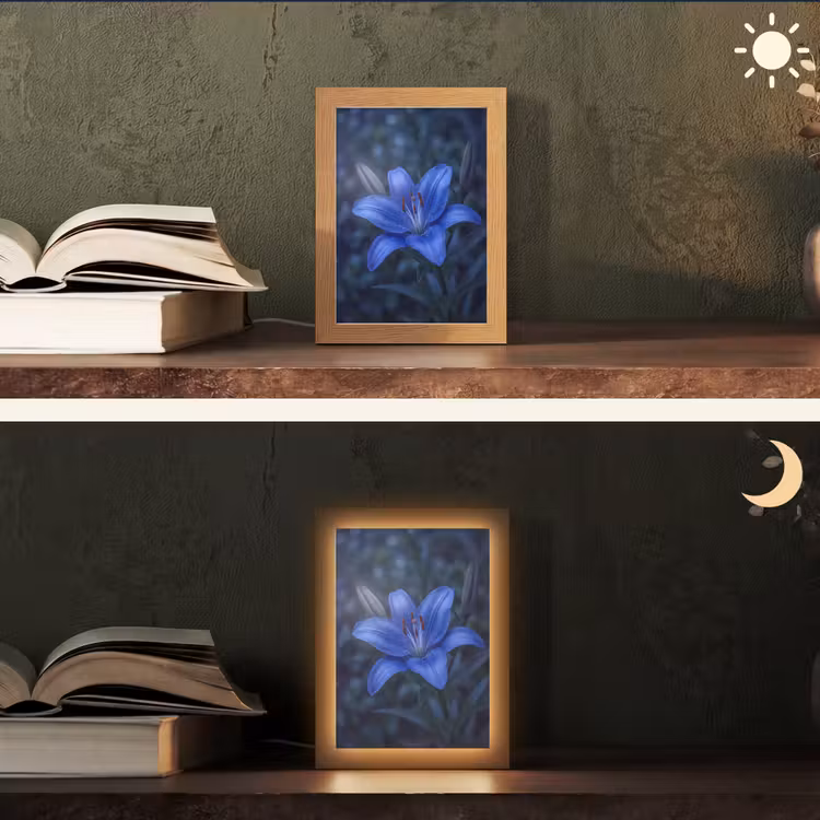 Gepersonaliseerde Lightbox - Blauwe bloem - Natuur — 5