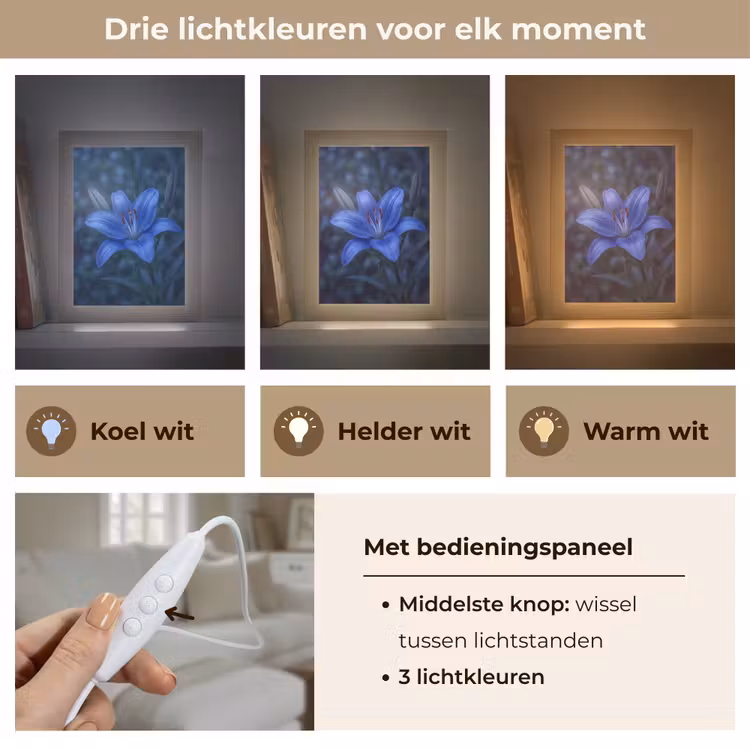 Gepersonaliseerde Lightbox - Blauwe bloem - Natuur — 6