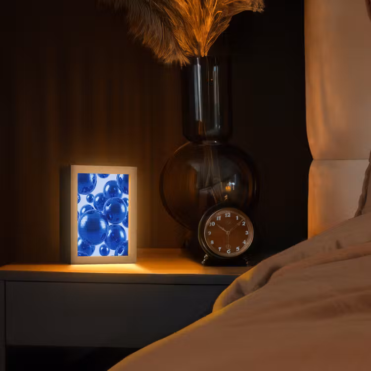 Gepersonaliseerde Lightbox - Blauwe disco bal — 2