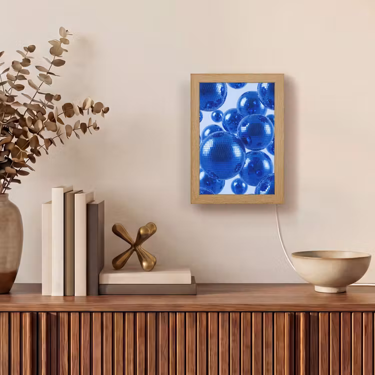 Gepersonaliseerde Lightbox - Blauwe disco bal — 4