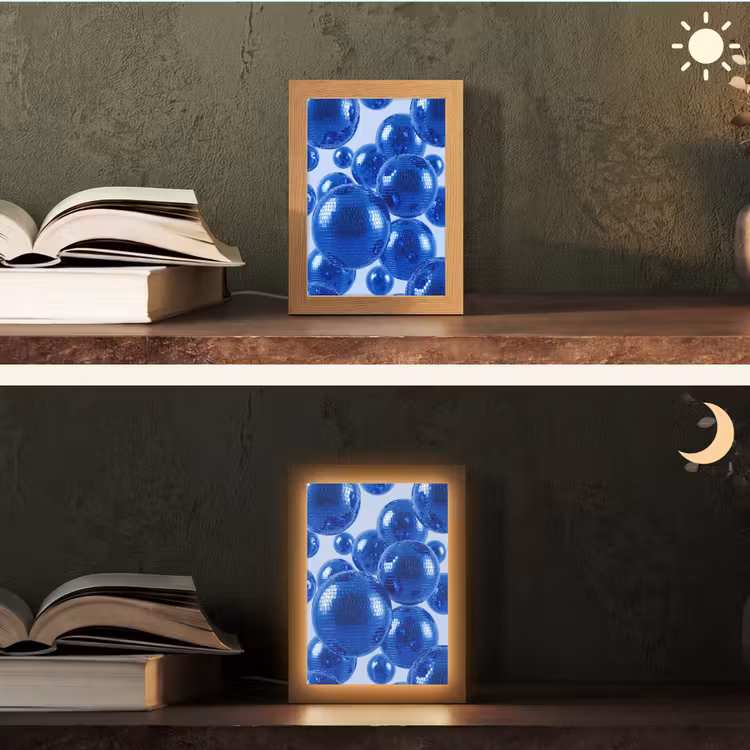 Gepersonaliseerde Lightbox - Blauwe disco bal — 5