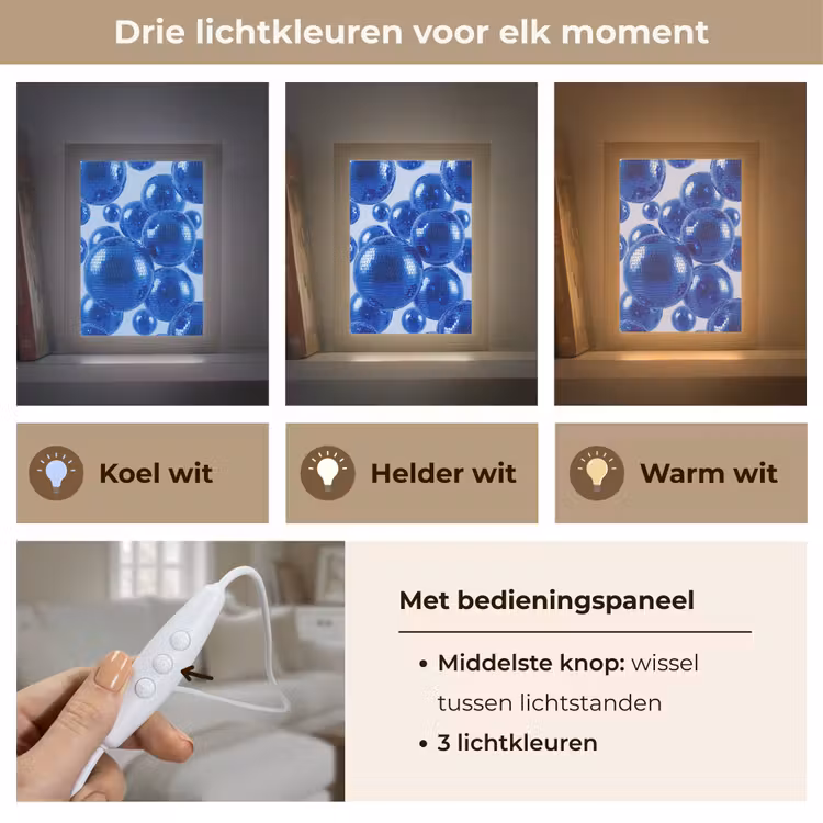 Gepersonaliseerde Lightbox - Blauwe disco bal — 6