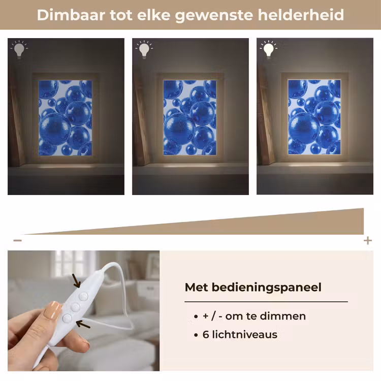 Gepersonaliseerde Lightbox - Blauwe disco bal — 8