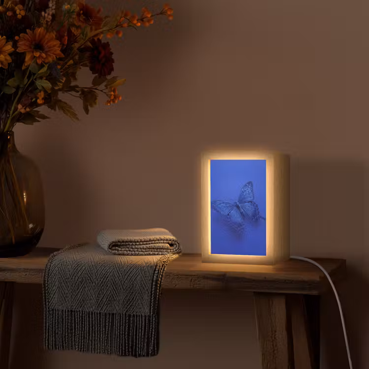 Gepersonaliseerde Lightbox - Blauwe vlinder - Insect — 3