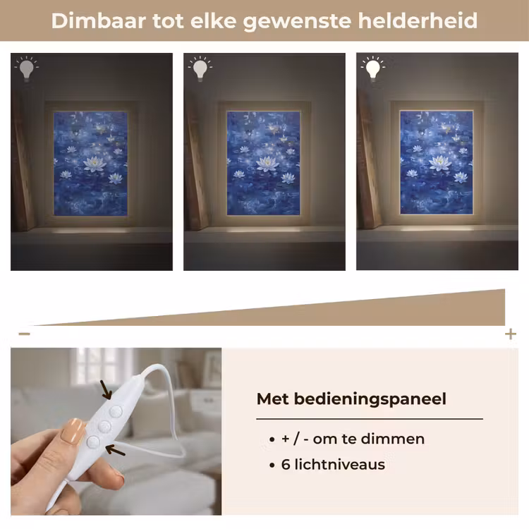 Gepersonaliseerde Lightbox - Blauwe waterlelie - Water — 8