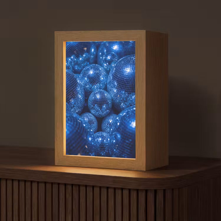 Gepersonaliseerde Lightbox - Discobal - Feest - Blauw — 1