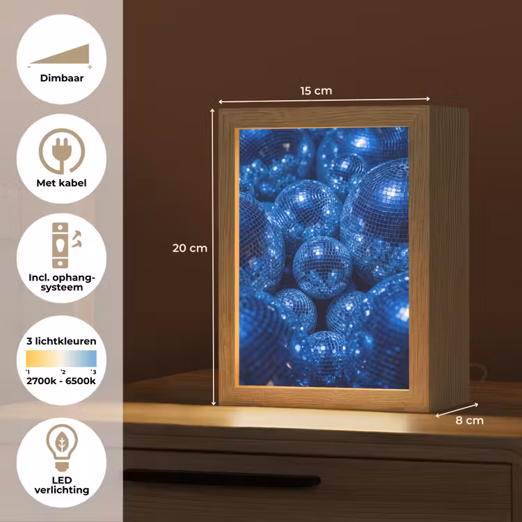 Gepersonaliseerde Lightbox - Discobal - Feest - Blauw — 7