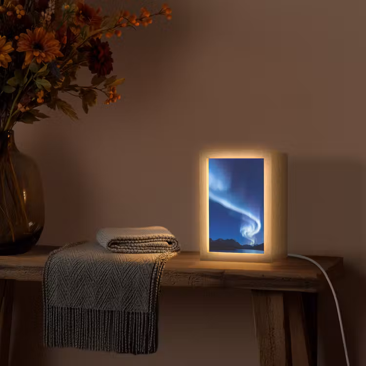 Gepersonaliseerde Lightbox - Noorderlicht - Bergen - Natuur — 3