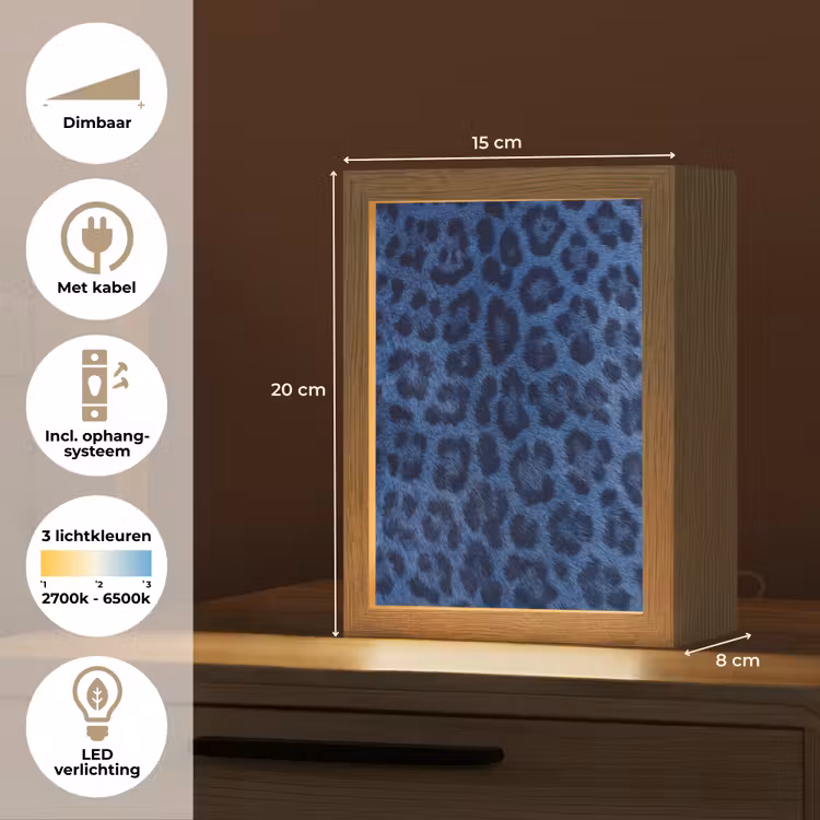 Gepersonaliseerde Lightbox - Patroon - Blauw - Abstract — 7