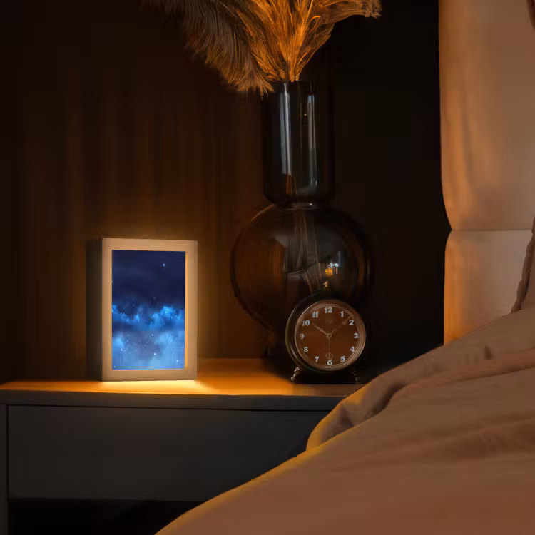 Gepersonaliseerde Lightbox - Sterrenhemel - Nevels - Blauw — 2