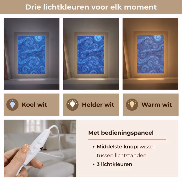 Gepersonaliseerde Lightbox - Wervelingen - Blauw - Modern — 6