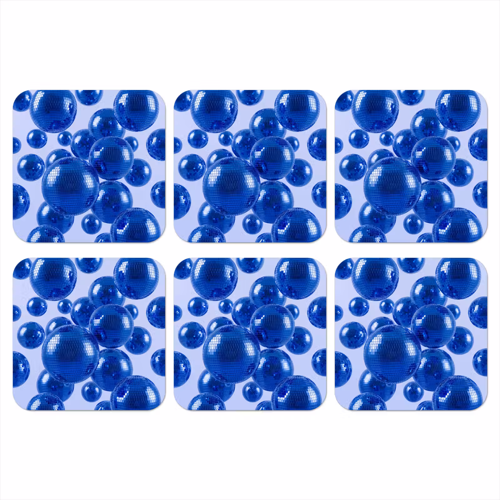 Onderzetter - Blauwe disco bal — 1