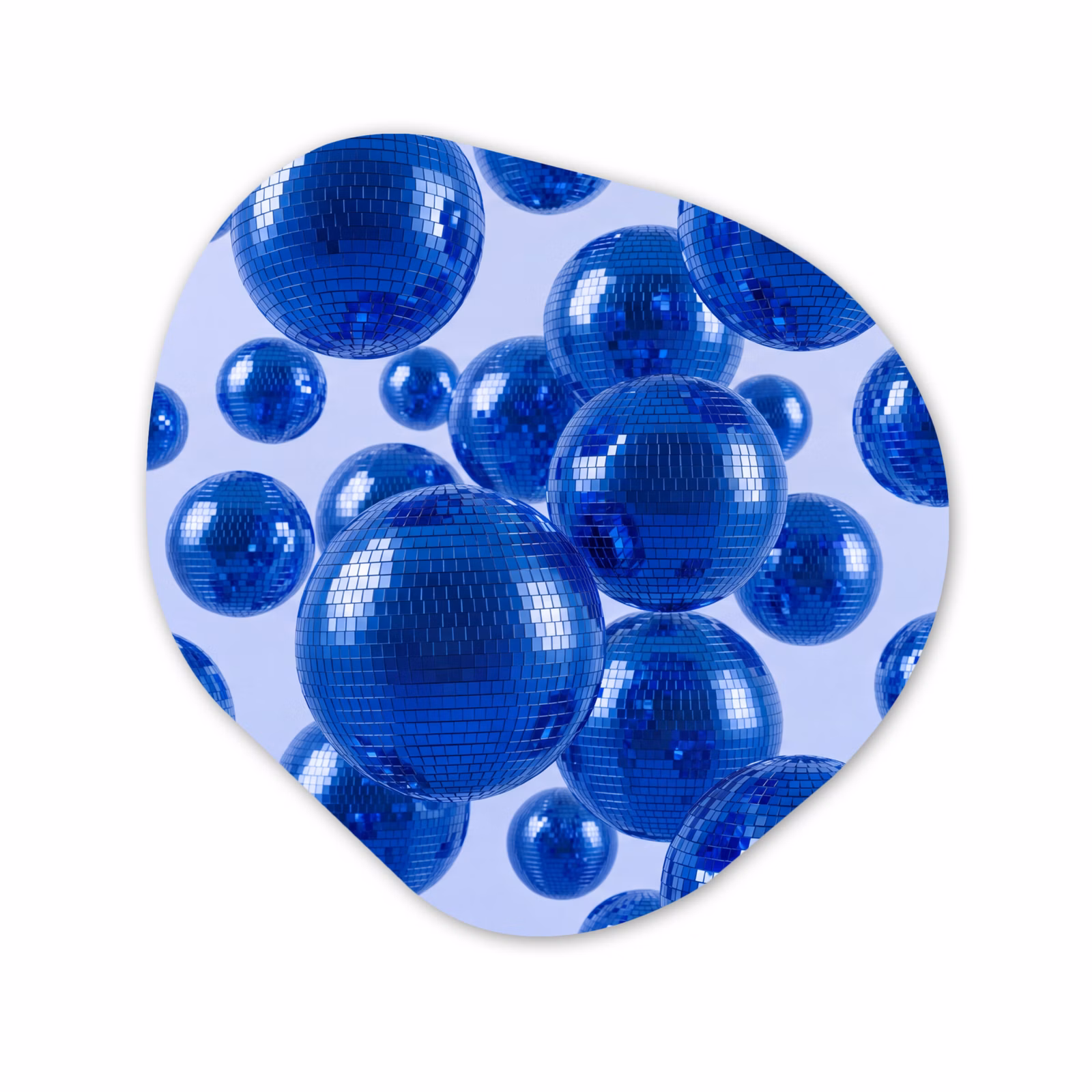 Organisch schilderij - Forex - Blauwe disco bal — 1